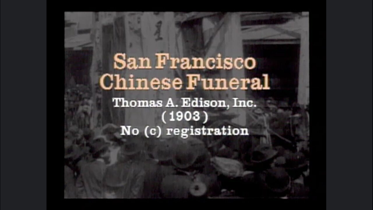 Chinese Soldier Funeral, San Francisco 1903 (Original Black & White Film)