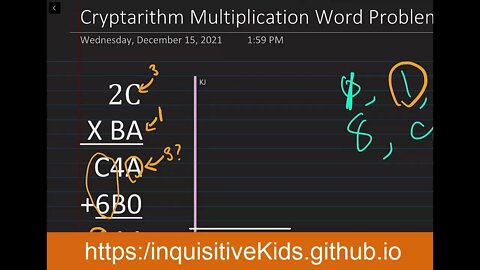 Cryptarithm Multiplication Problem