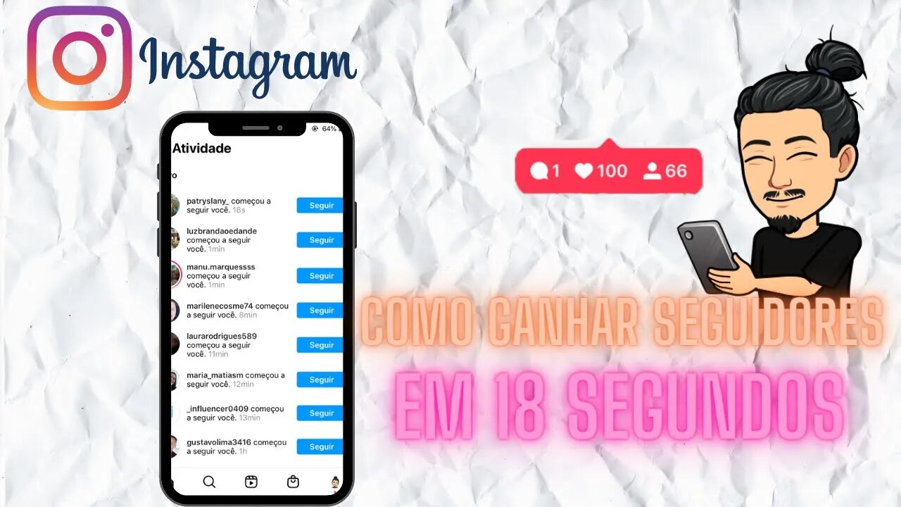 Como ganhar SEGUIDORES no instagram | Como ganhar SEGUIDORES EM 18 SEGUNDOS