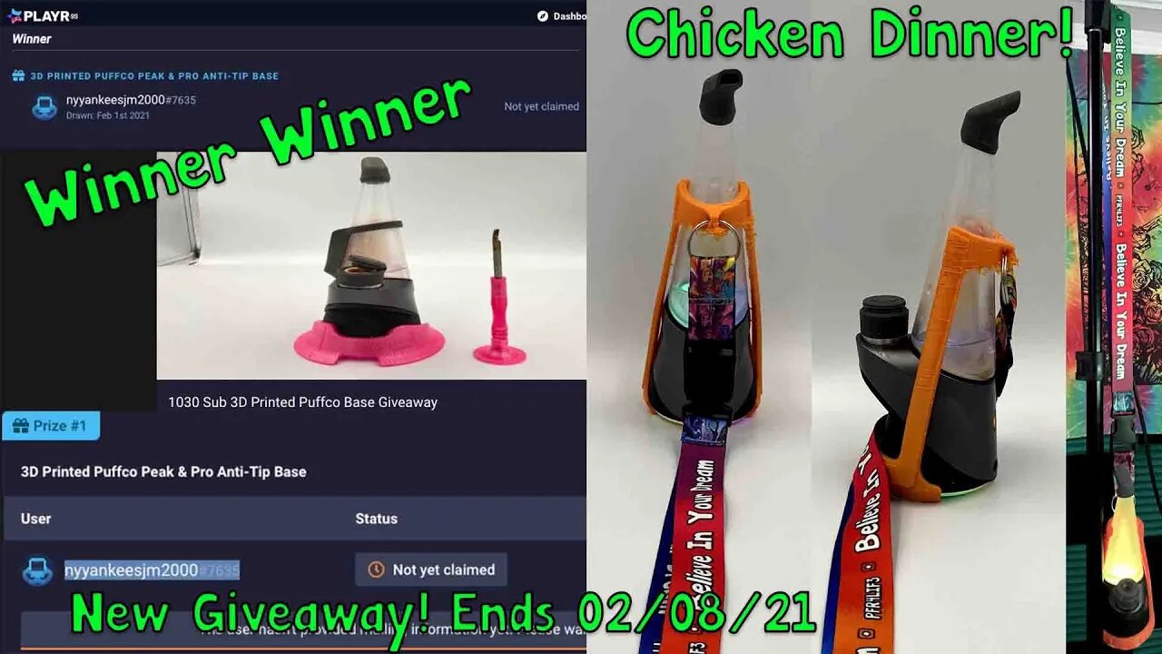 1030 Sub Giveaway Winner nyyankeesjm2000#7635 & Puffco Peak Lanyard Holster Giveaway OPEN Til 2/8/20