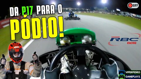 DO FUNDO DO GRID PARA O PÓDIO! Corrida de recuperação KART RBC Racing com GRID COMPLETO! (05/06/22)