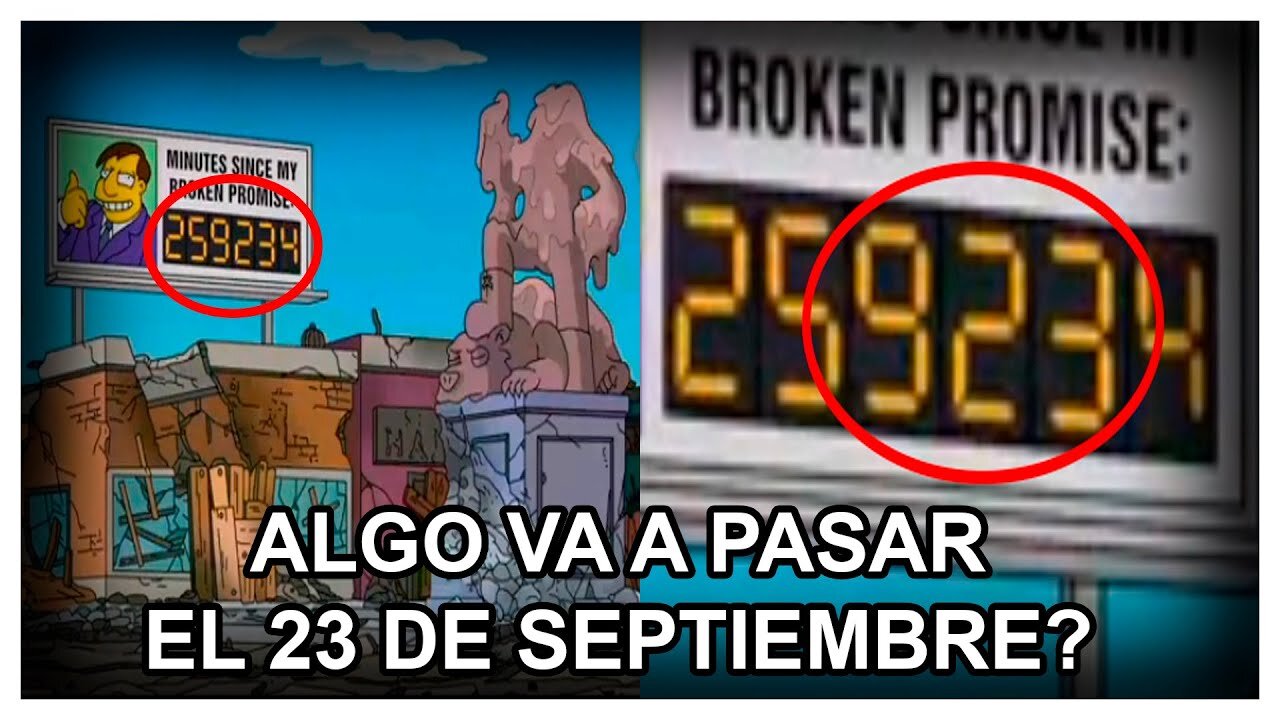 LA DATA NASCOSTA NEI CARTONI DEI SIMPSON SULLA PREVISIONE DEL 23 SETTEMBRE DOCUMENTARIO SUCCEDERà QUALCOSA IL 23 SETTEMBRE 2023?O IN UN FUTURO 23 SETTEMBRE?
