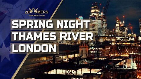 4K SPRING NIGHT ON THE THAMES RIVER BY DRONE DJI MINI 3 PRO #djimini3pro #drone #dji