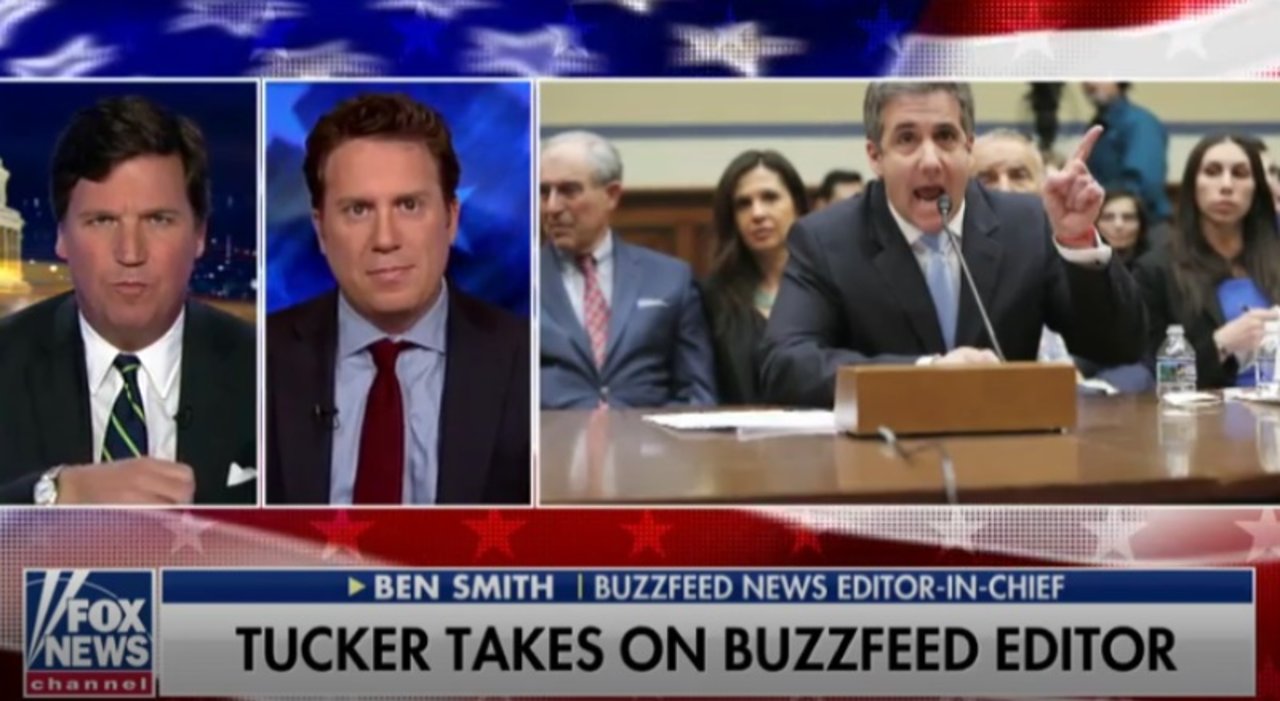 Tucker Carlson rips BuzzFeed editor about debunked 'bombshell' report