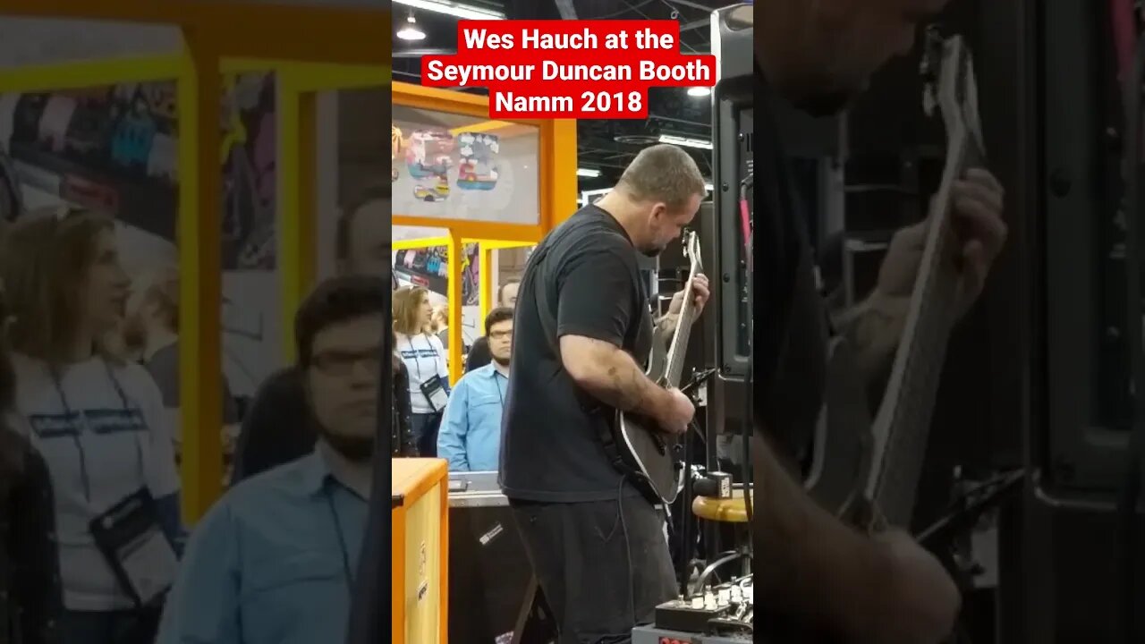 Wes Hauch at the #seymourduncan booth #namm2018