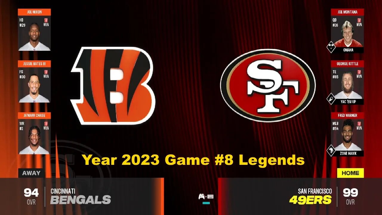 Madden 24 Cincinnati Bengals Vs San Francisco 49ers Year 2023