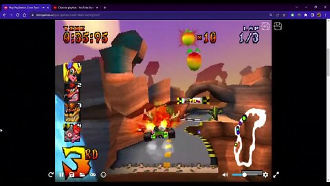 Crash Team Racing (PS1) - Dingo Canyon Gameplay