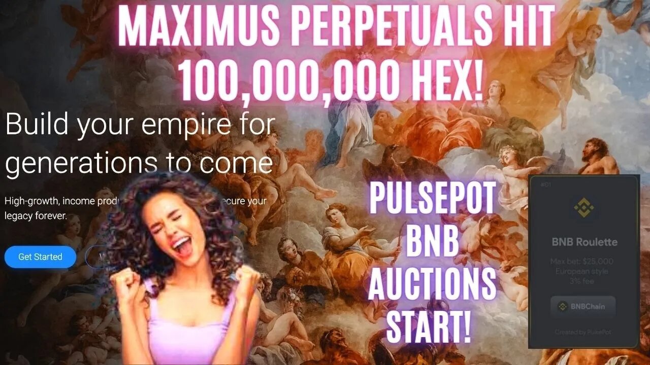 Maximus Perpetuals Hit 100,000,000 Hex! PulsePot BNB Auctions Start!