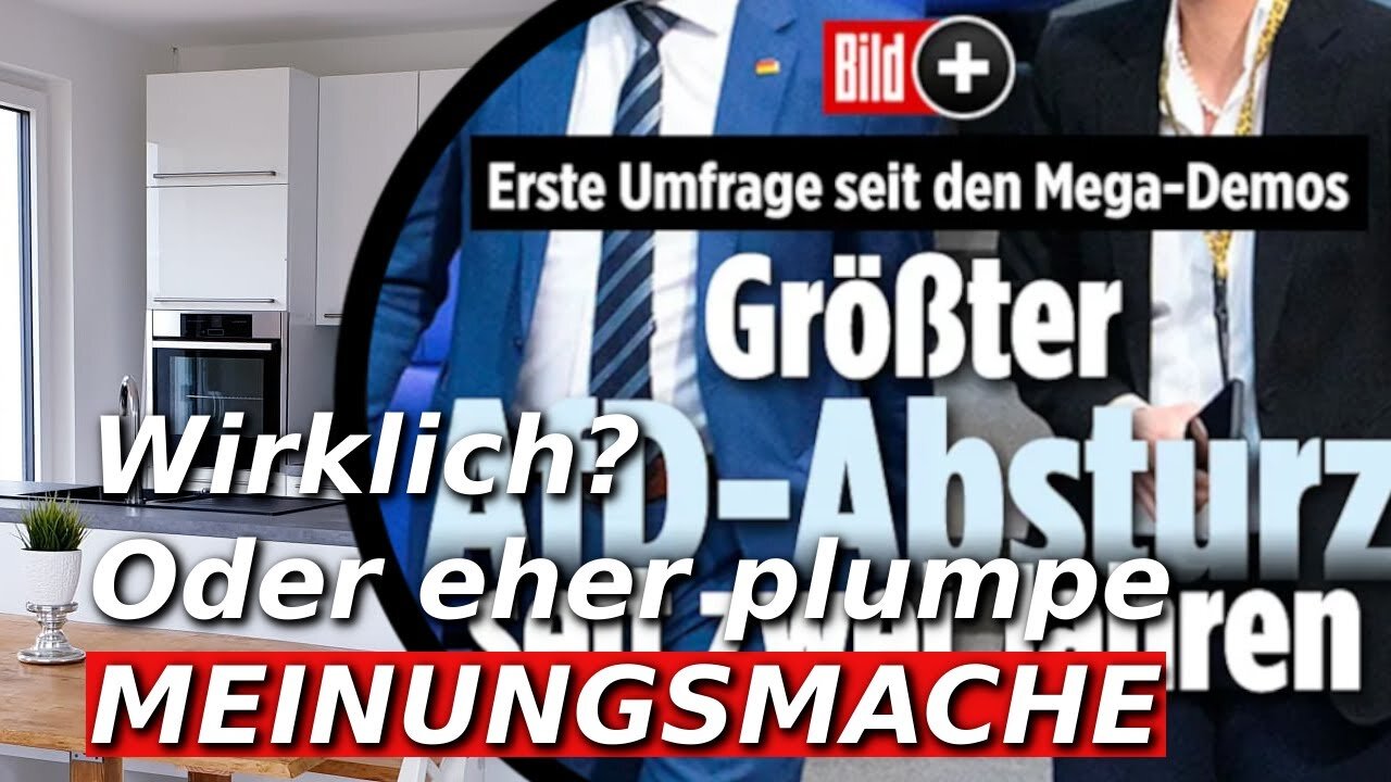 Bild titelt: Größter AfD Absturz seit 2 Jahren!@kitchen news🙈🐑🐑🐑 COV ID1984