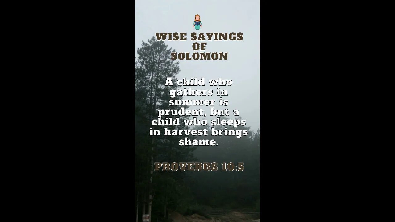 Proverbs 10:5 | Wise Sayings of Solomon