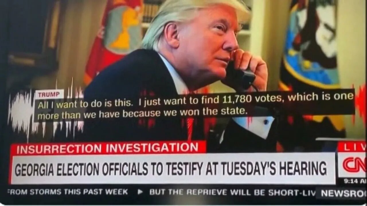 WIll Trump go to jail ? He has been recorded saying to Georgia governor that he needs 11760 votes