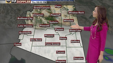Rain chances back in the Valley as we wrap up 2016 - Thursday, December 29, 2016