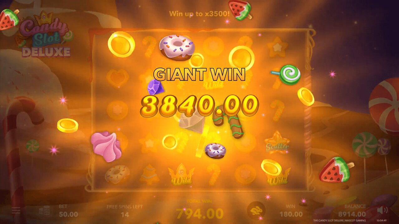 THE CANDY SLOT DELUXE - 8500$ MEGA WIN - BONUS HUNT DIFFERENT BETS - CASINO SLOT ONLINE GAME