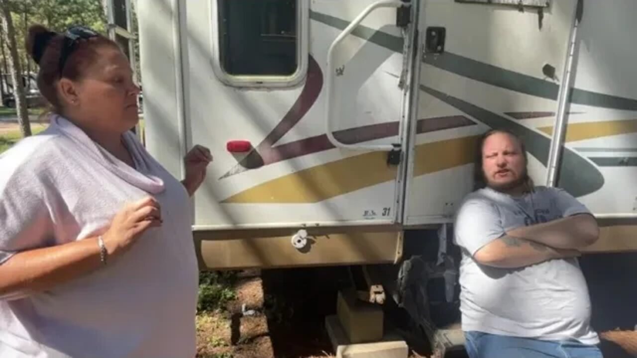 INTERVIEW AT TRAILER PARK IN LIVINGSTON TX USA