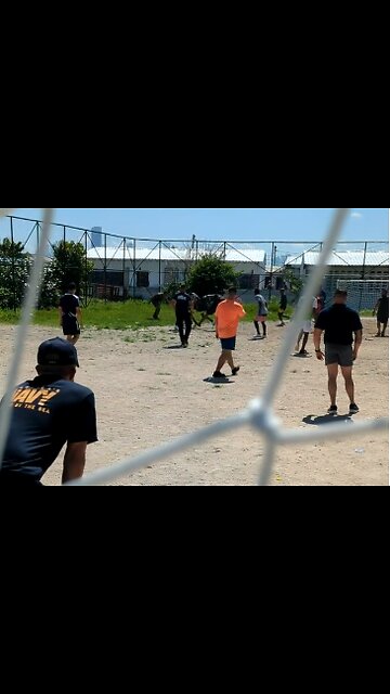 U.S. Sailors, Marines and Colombian Sailors Play Soccer