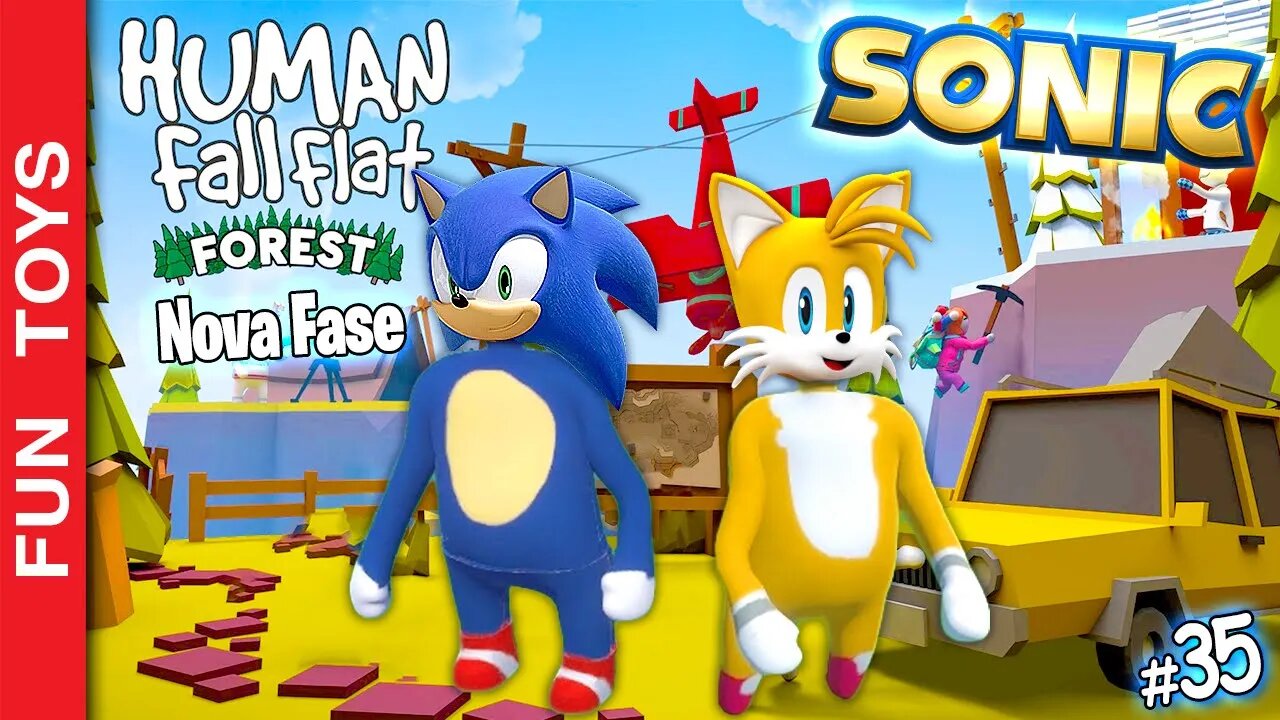 Human Fall Flat: NOVA FASE OFICIAL e chamamos o SONIC E TAILS para desvenda-la!!! #35