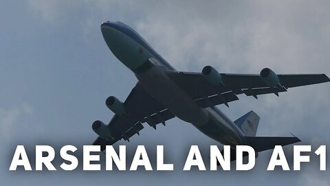 Taking in the Arsenal Game before chasing after Air Force One