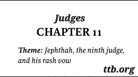 Judges Chapter 11 (Bible Study)