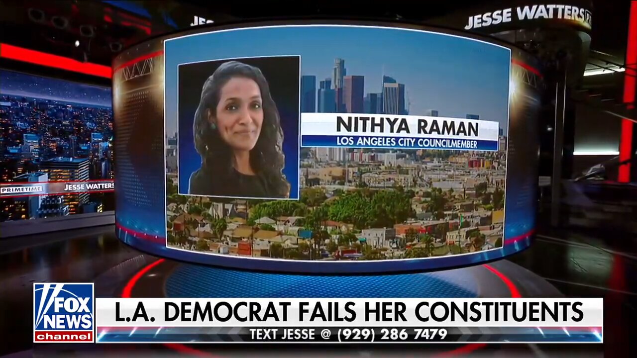 Jesse Watters, Nithya Raman (Like The Noodle) LA City Council Woman