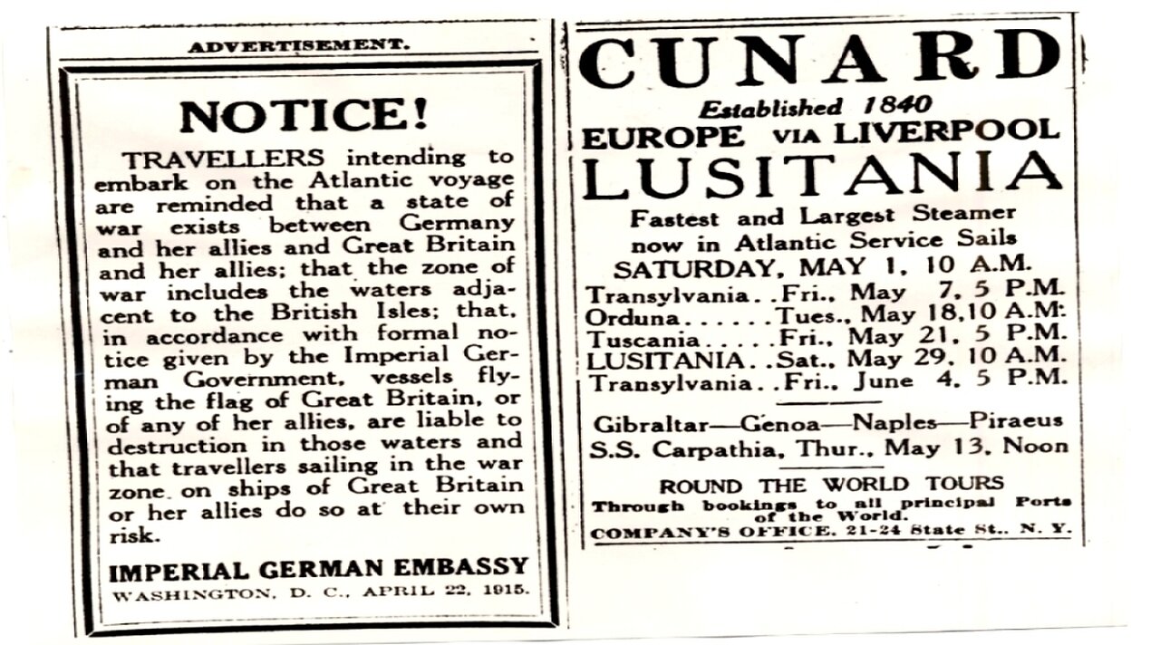 WWI, The Lusitania & The Black Hand