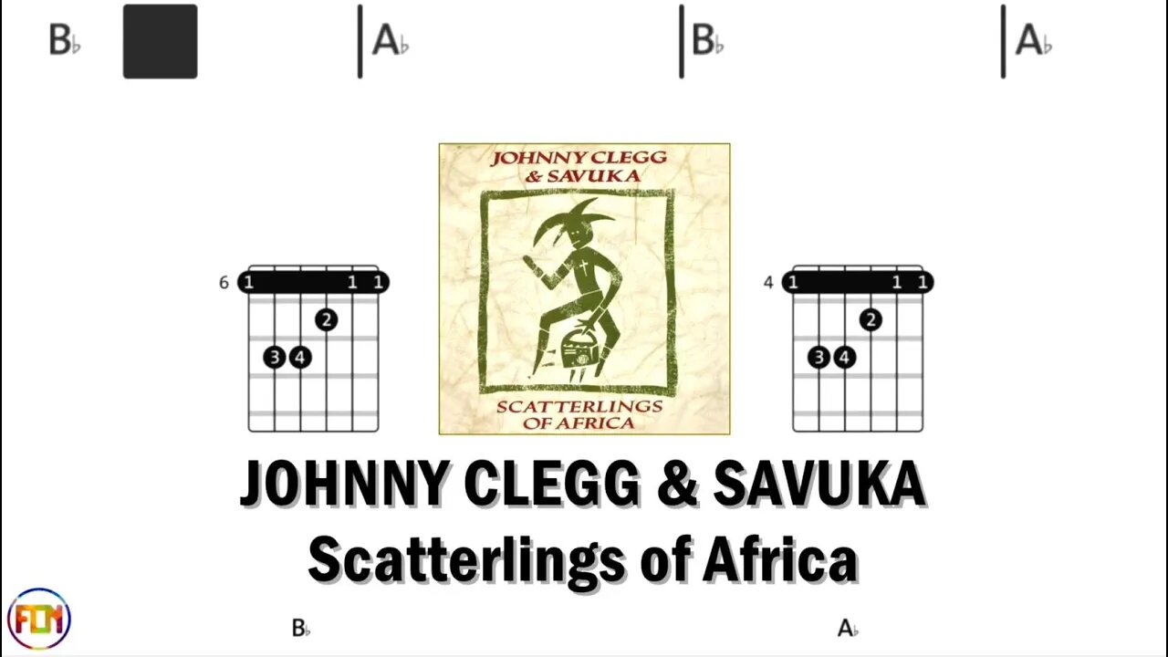 JOHNNY CLEGG & SAVUKA Scatterlings of Africa - Guitar Chords & Lyrics HD