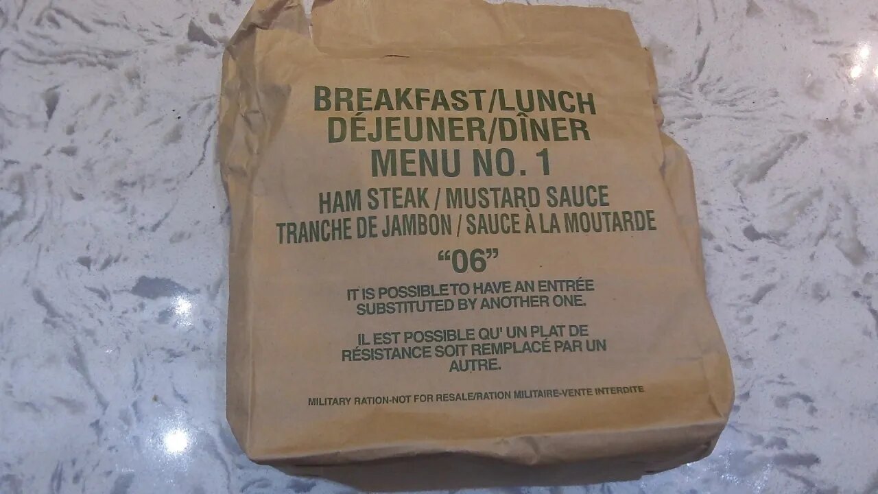 2006 Canadian IMP ration Ham Steak with Mustard Sauce