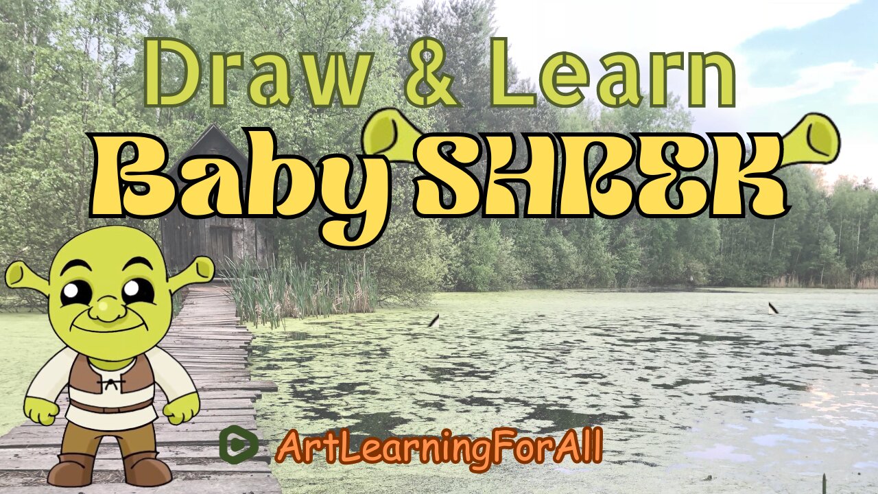 🎨 Learn to Draw 'Baby Shrek' with a Splash of Fun for Kids! 🌟