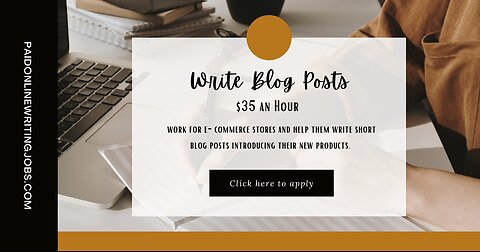 Write Blog Post $35/hr