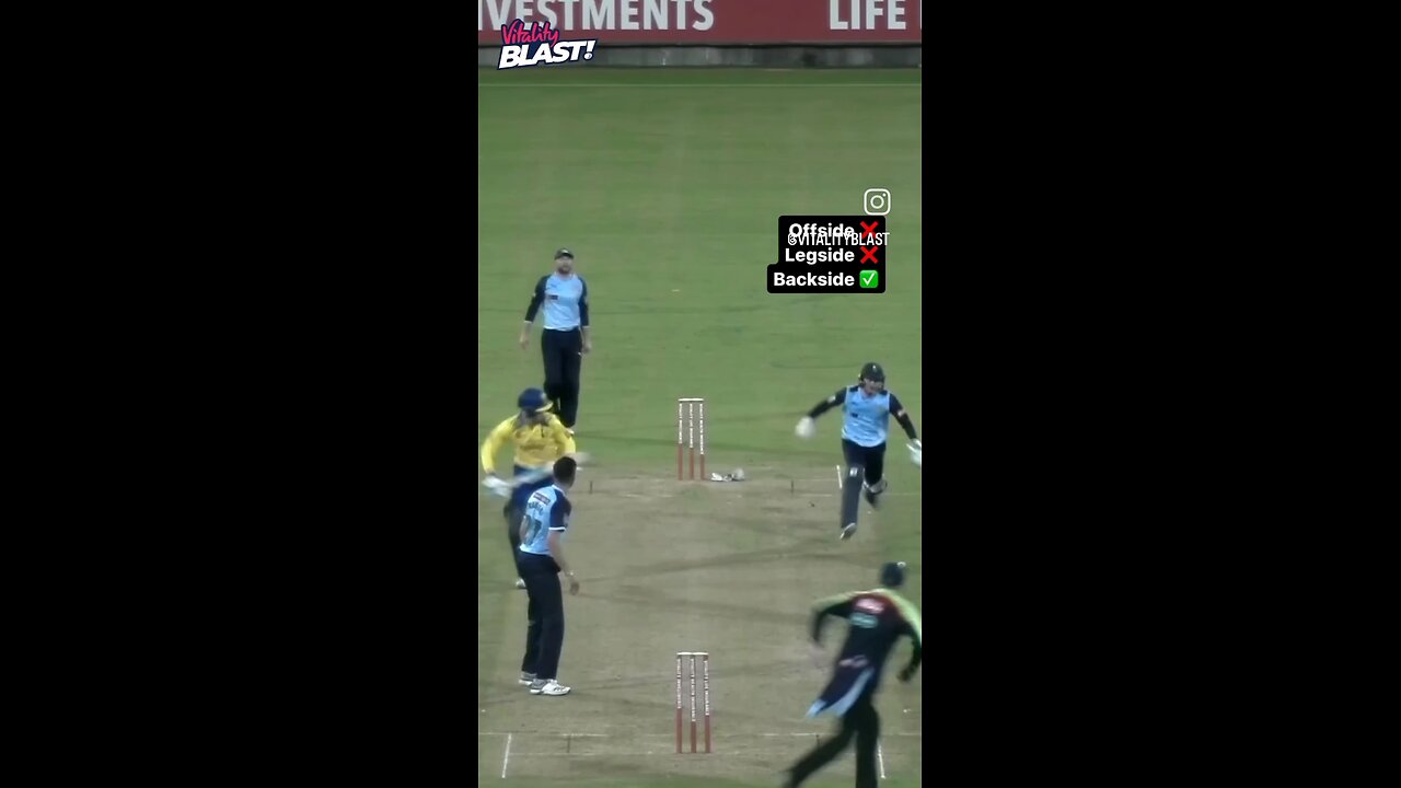 No. Legside No. offside Only Backside #cricketfunny