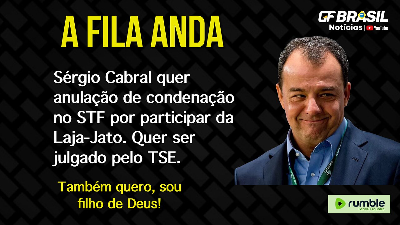 Cabral quer anulação de condenação no STF por participar da Laja-Jato. Quer ser julgado pelo TSE