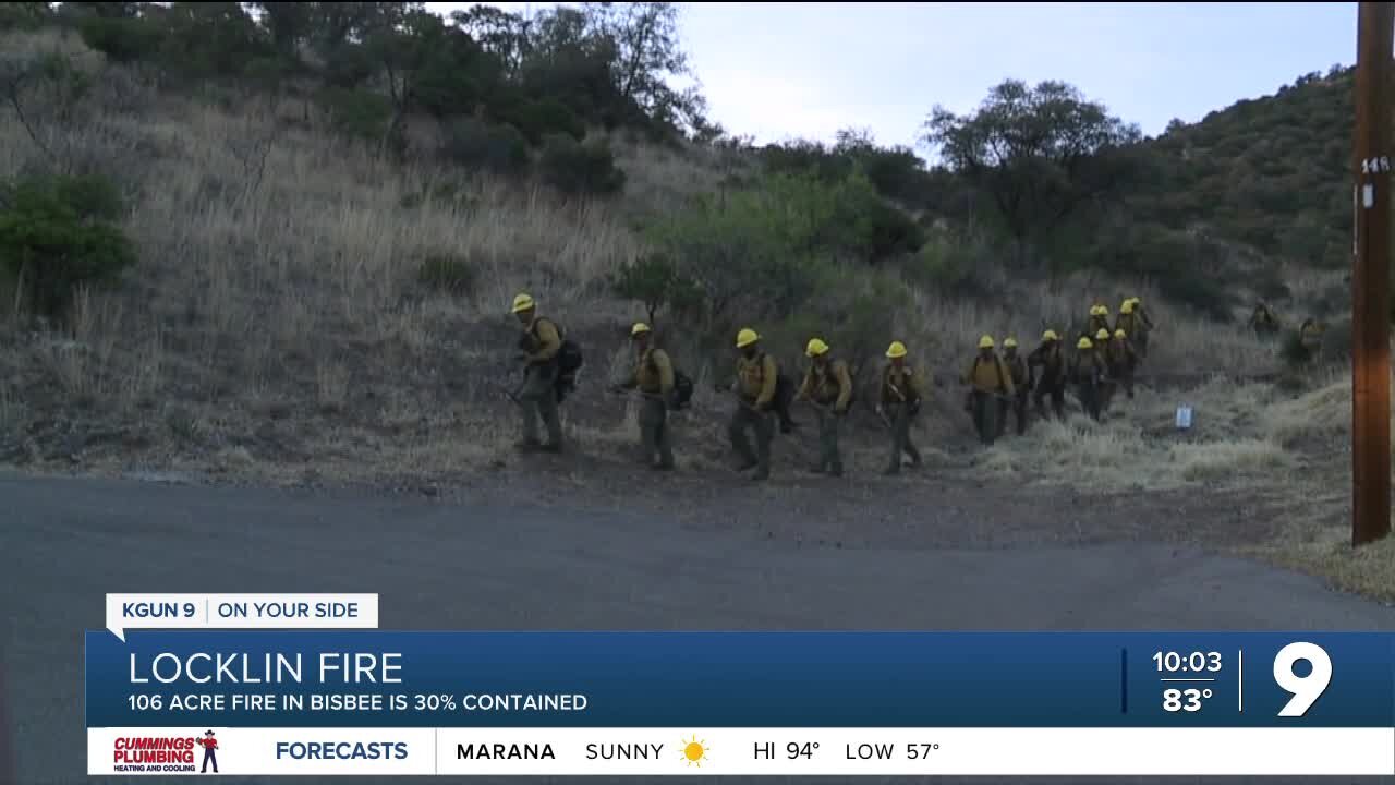 Crews to monitor Locklin Fire in Bisbee overnight