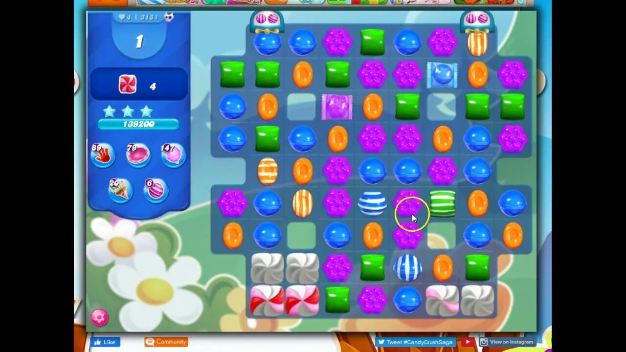 Candy Crush Level 3181 Talkthrough, 13 Moves 0 Boosters