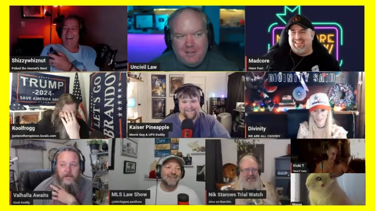 Kurt from Uncivil Law joins the fun stream with Divinity and I plus friends (Great night 😉)