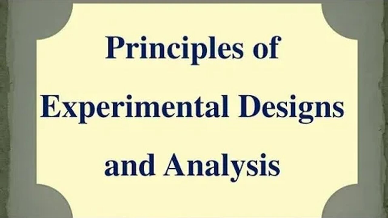 Experimental design, basic principles of experimental design, randomization, replication