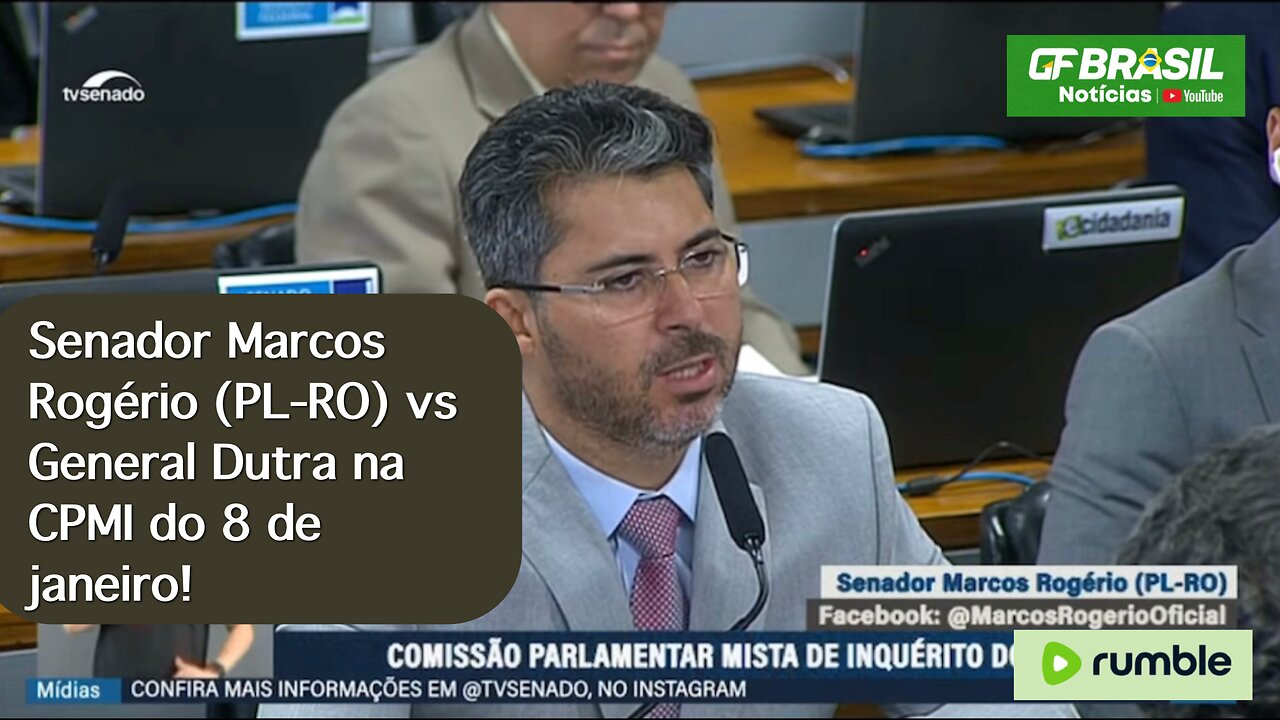 Senador Marcos Rogério (PL-RO) vs General Dutra na CPMI do 8 de janeiro!