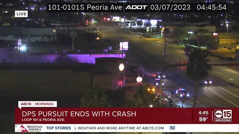 DPS pursuit ends in crash along Loop 101 and Peoria Avenue