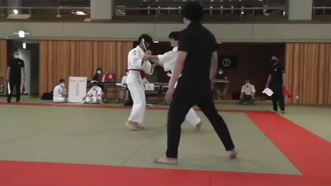 '22:6:05 第54回東日本学生合気道競技大会 短刀乱取り競技 個人戦 男子 第3試合 菅沼 道 VS 庄司 吏生人