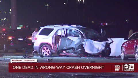 1 killed in wrong-way crash on Loop 101 & 19th Ave.