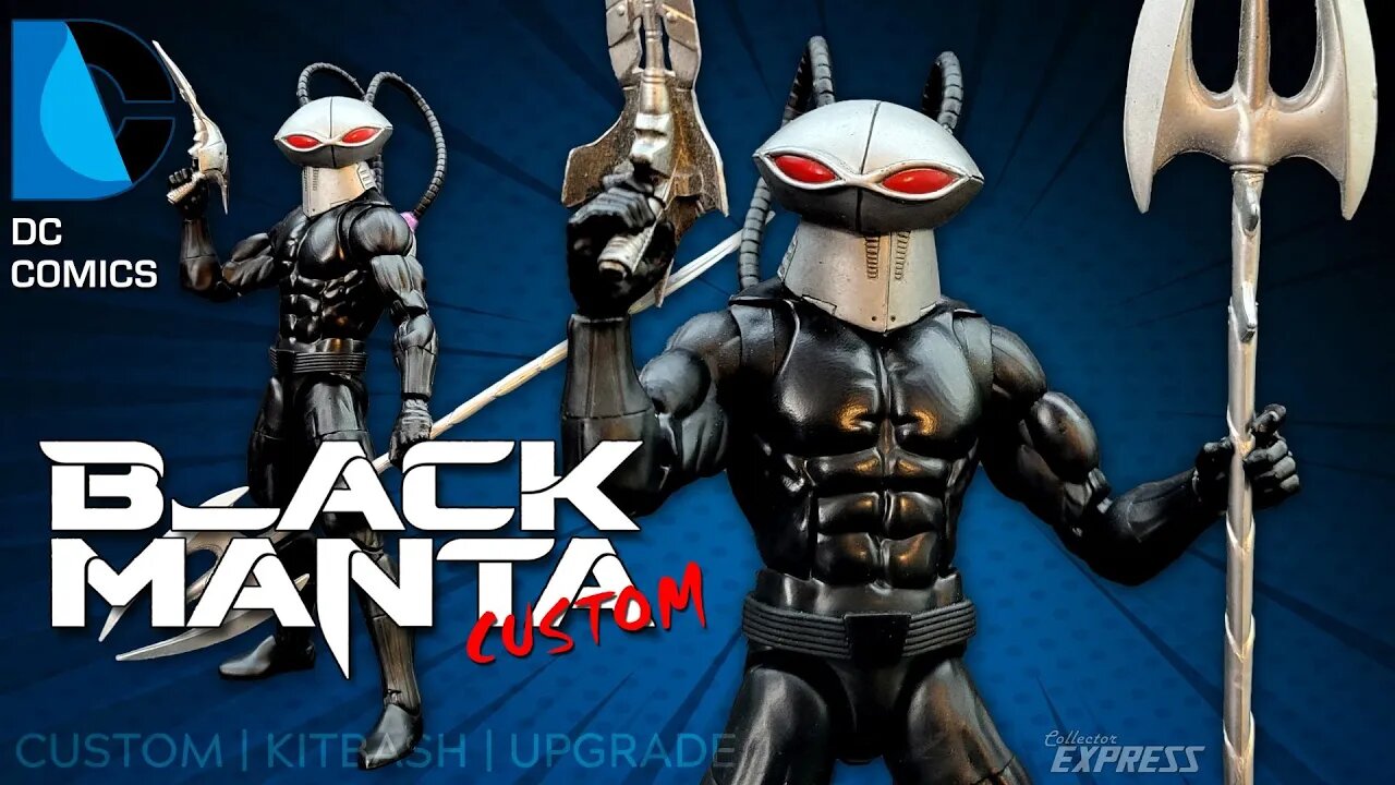 DC Comics Black Manta Custom in Marvel Legends Style | DC Multiverse | Action Figure Review