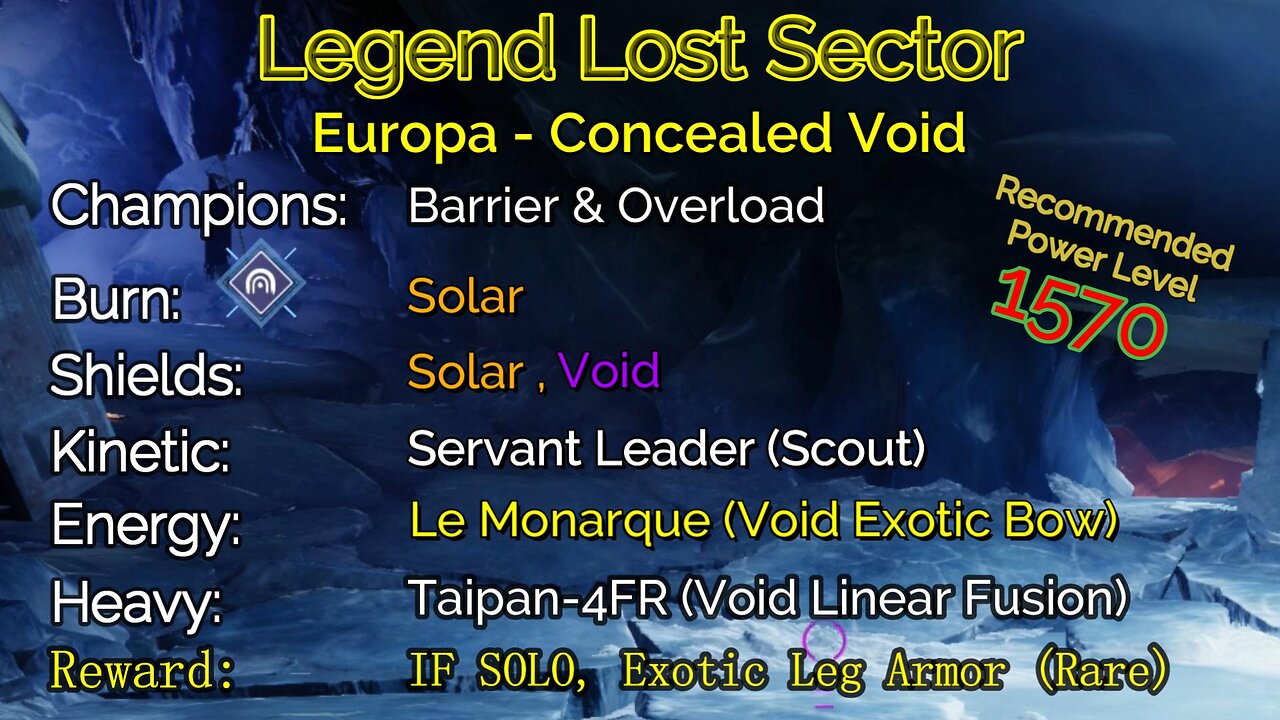 Destiny 2 Legend Lost Sector: Europa - Concealed Void on my Warlock 11-8-22