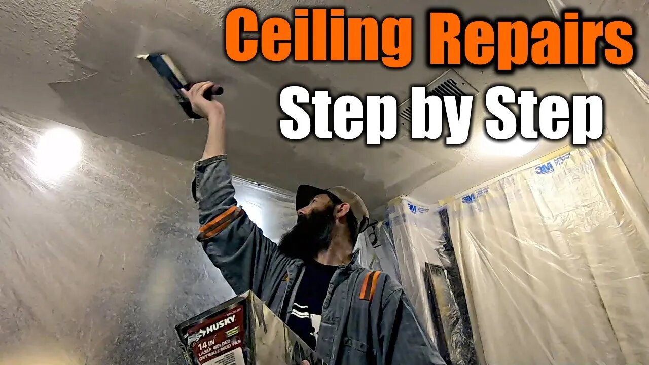 Perfect Ceiling Repairs | Step By Step | THE HANDYMAN |