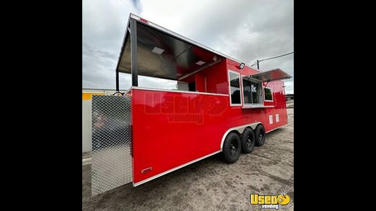 NEW - 2023 8.5' x 26' Barbecue Food Concession Trailer with 8' Porch for Sale in Florida