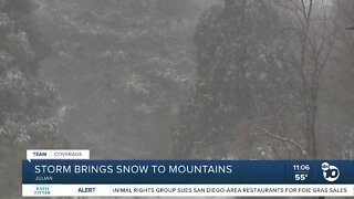 Storm brings snow to area mountains