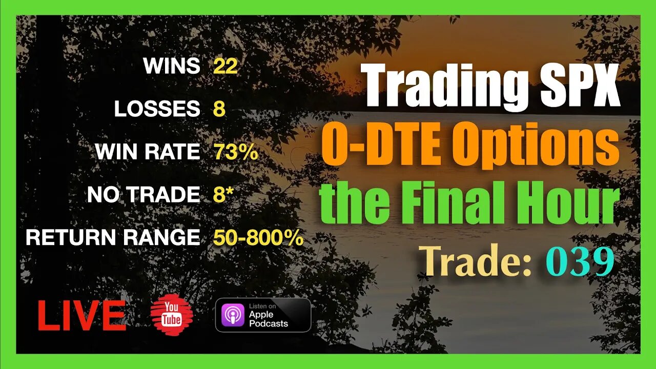 Live Final Hour 0-DTE SPX Options Trade #39 - TUE JUN 21st 3:15PM
