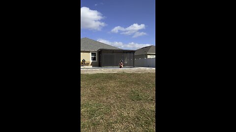Walking in our (waterless) pool