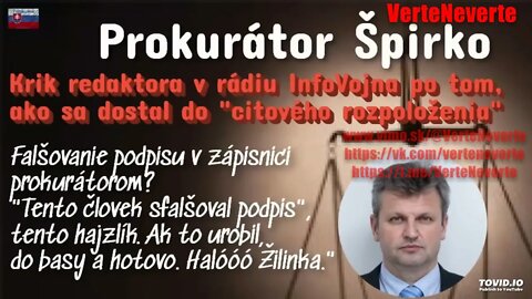 Po tom, ako si vypočul FICA, tak sa redaktor rádia INFOVOJNA dostal do citového rozpoloženia