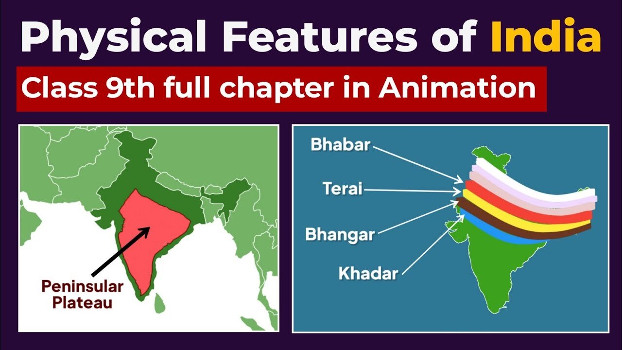 Physical Features of India Class 9 full Chapter in Animation | Class 9 Geography