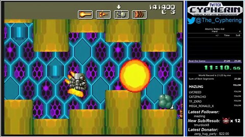 Black Speedrunner Cypherin Runs Atomic Robo-Kid