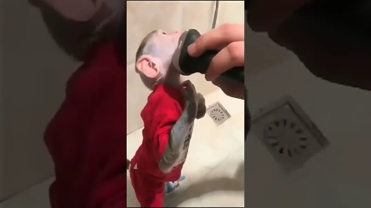 A little monkey shaving #shorts