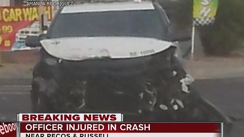 LVMPD vehicle involved in crash near Pecos, Russell